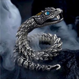 S925 Designer Three-dimensional Dragon Bracelet